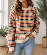 Dotty Striped Knit Sweater Full Run RTS
