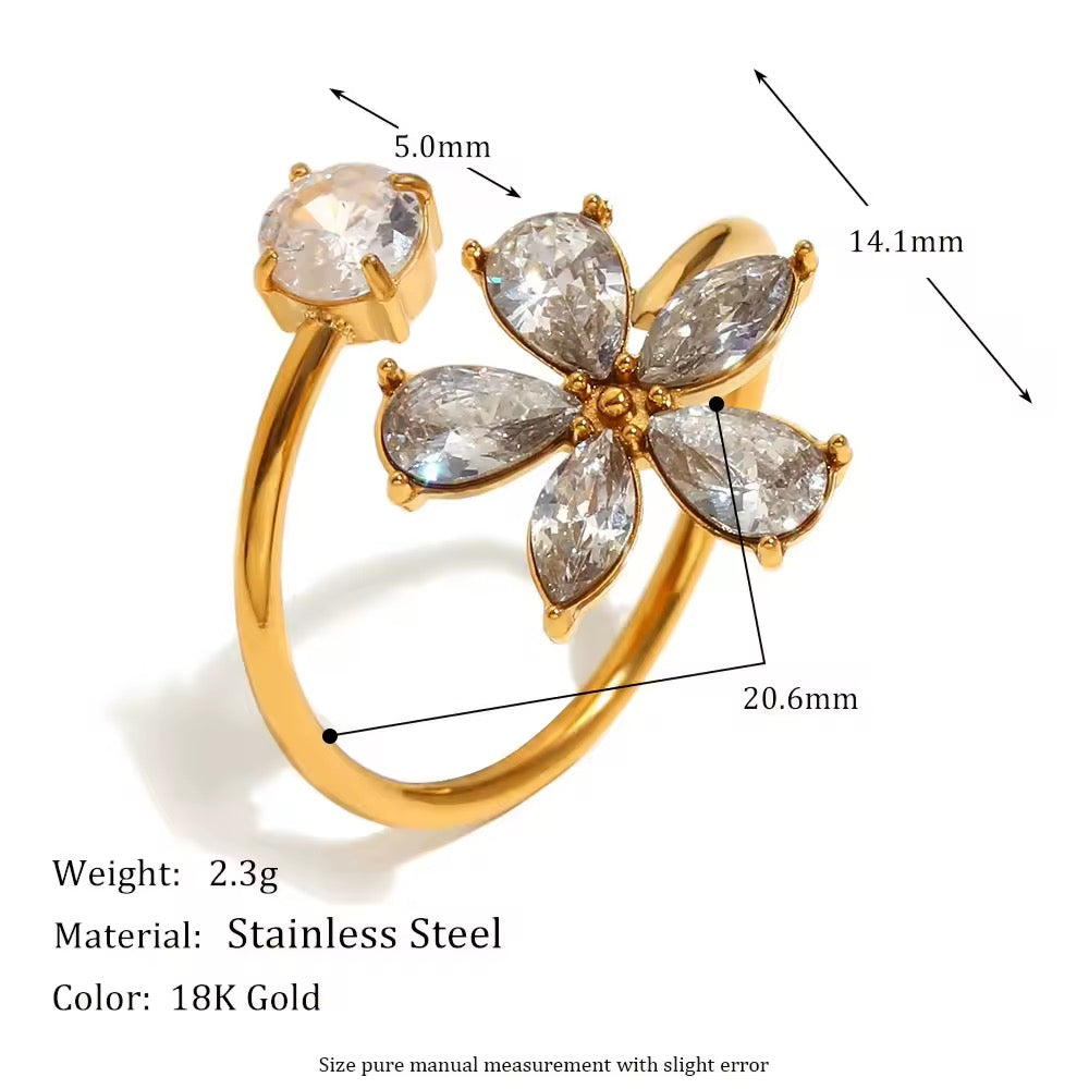 Floral Diamond Ring New RTS