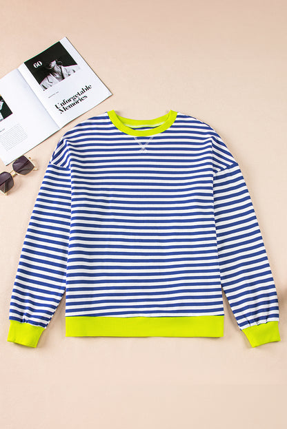 Blue Stripe Baggy Sweatshirt RTS