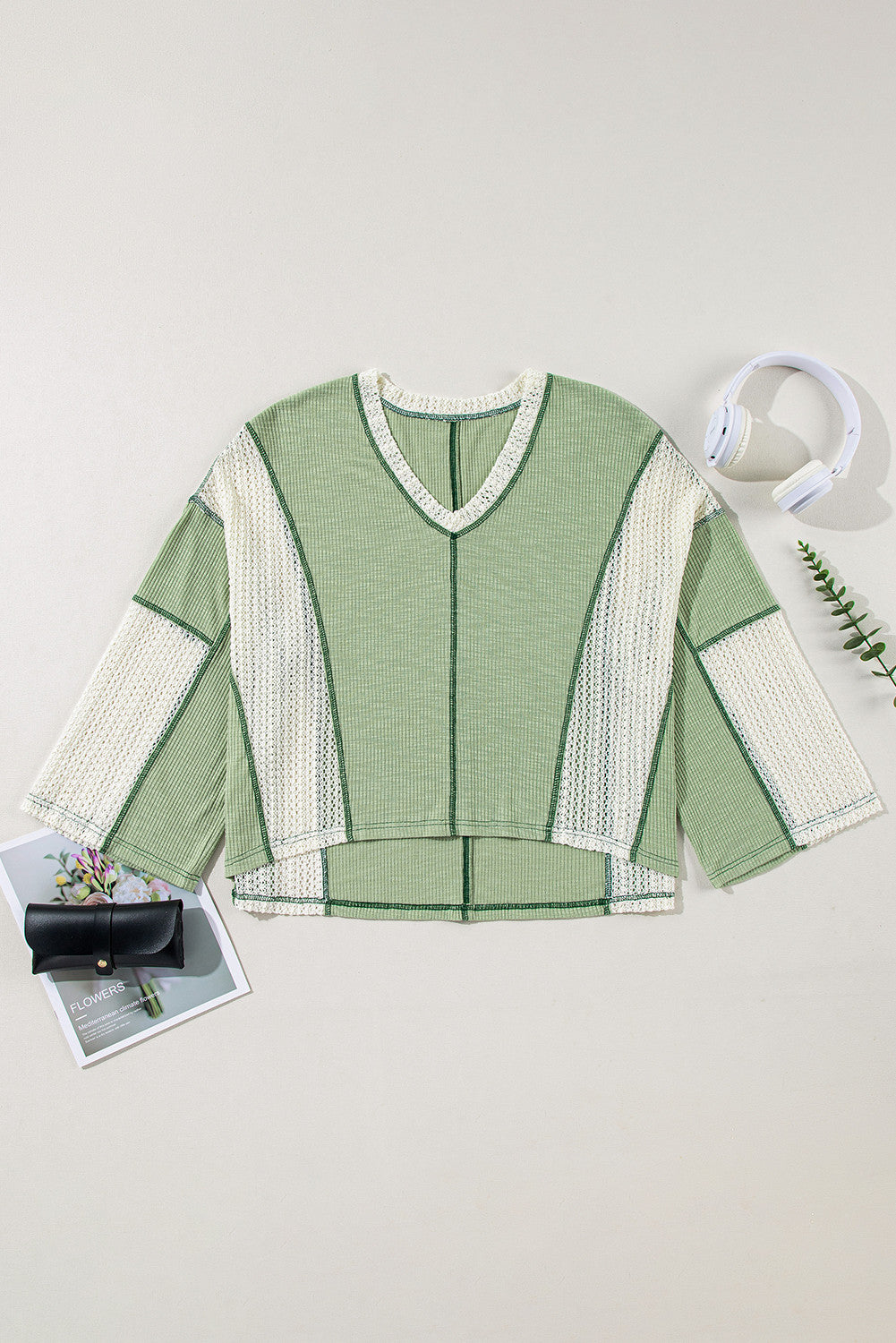 Green Crochet Blouse