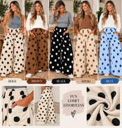 Polka Dot Wide Leg Pants