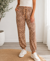 Leopard Drawstring Pants