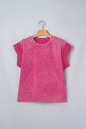 Mineral Wash Lace Detail Top