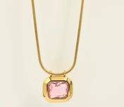 “LOVE” Gemstone Pendant Necklace