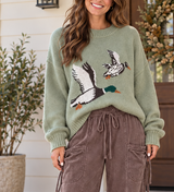 Green Mallard Knit Sweater