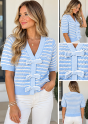 Knit Bow Knot Sweater Full Run RTS