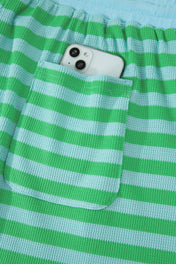 Green Stripe Plus Shortie Outfit