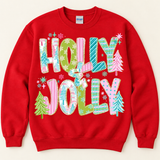 Holly Jolly Wrapping Paper Fill Sweatshirt.
