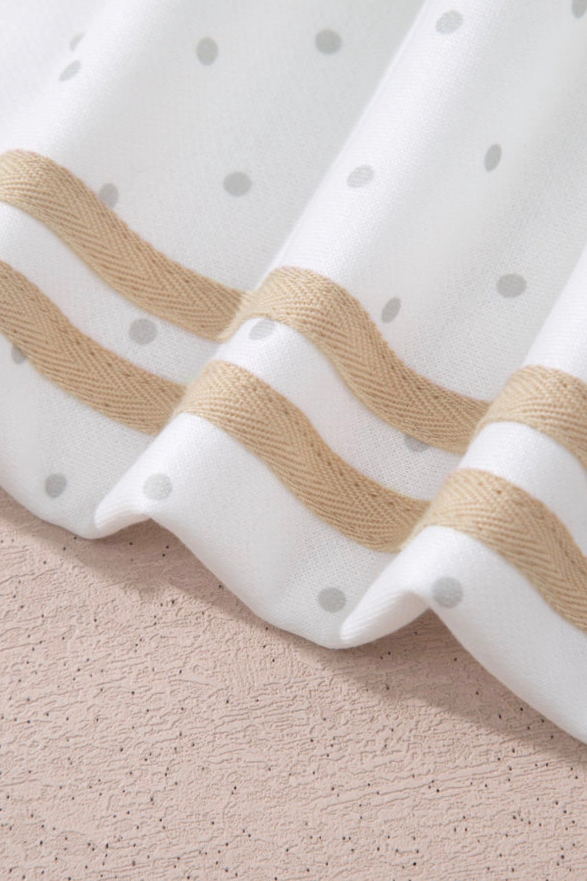 White Polka Dot Casual Set