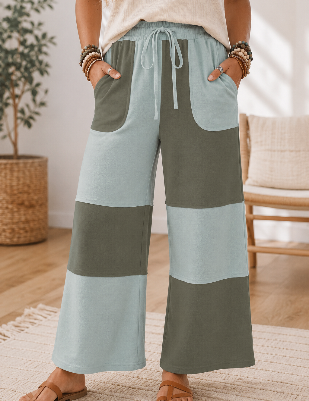Raw Seam Casual Pants