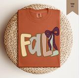 Fall Stripe Bow Tee.