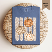 Multiprint Checkered Pumpkin Tee.