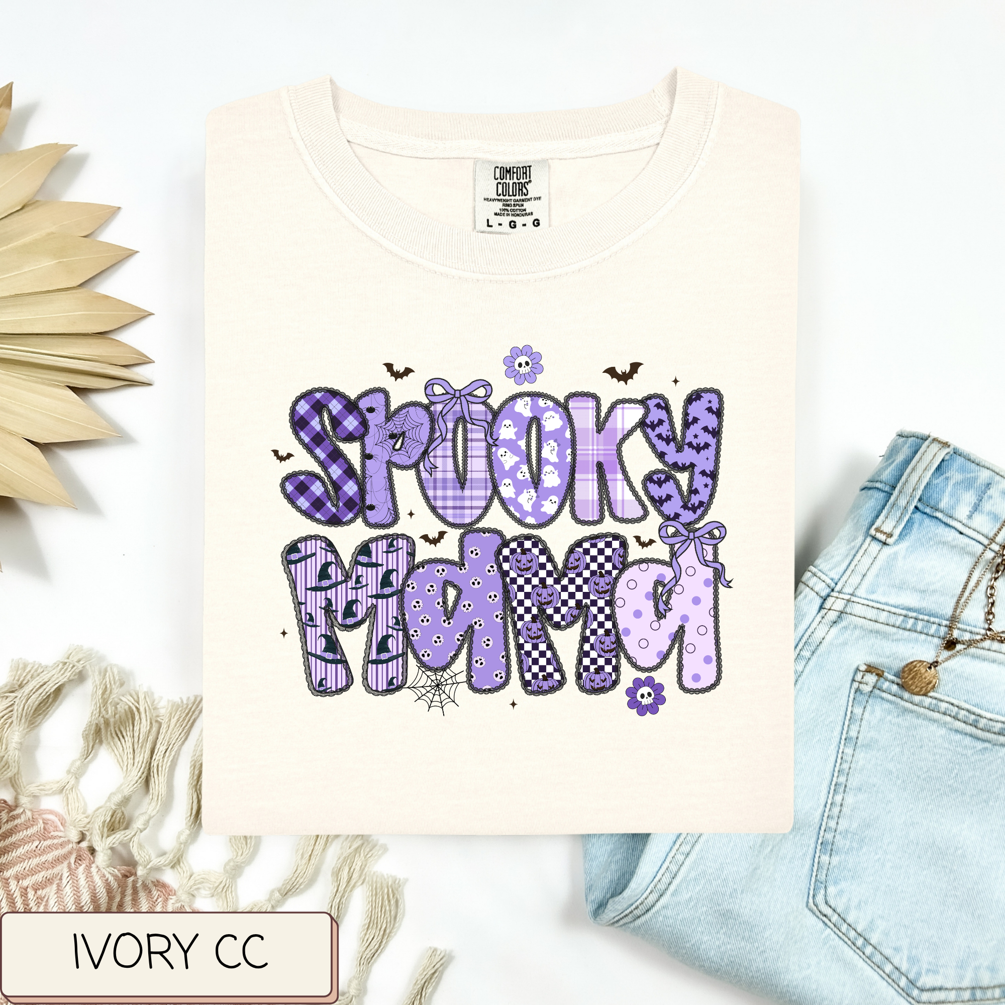 Purple Spooky Mama Tee.