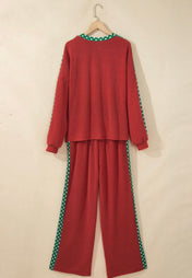 Ribbed Leopard Trim Set