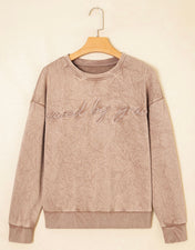 Saved by Grace Embroidery Sweatshirt