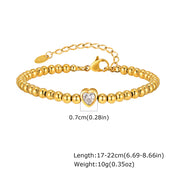 Heart Beaded Chain Bracelet New RTS