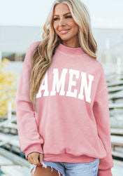 WWJD/AMEN Reversible Mock Neck Sweatshirt
