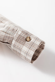 Khaki Checkered Hooded Shacked