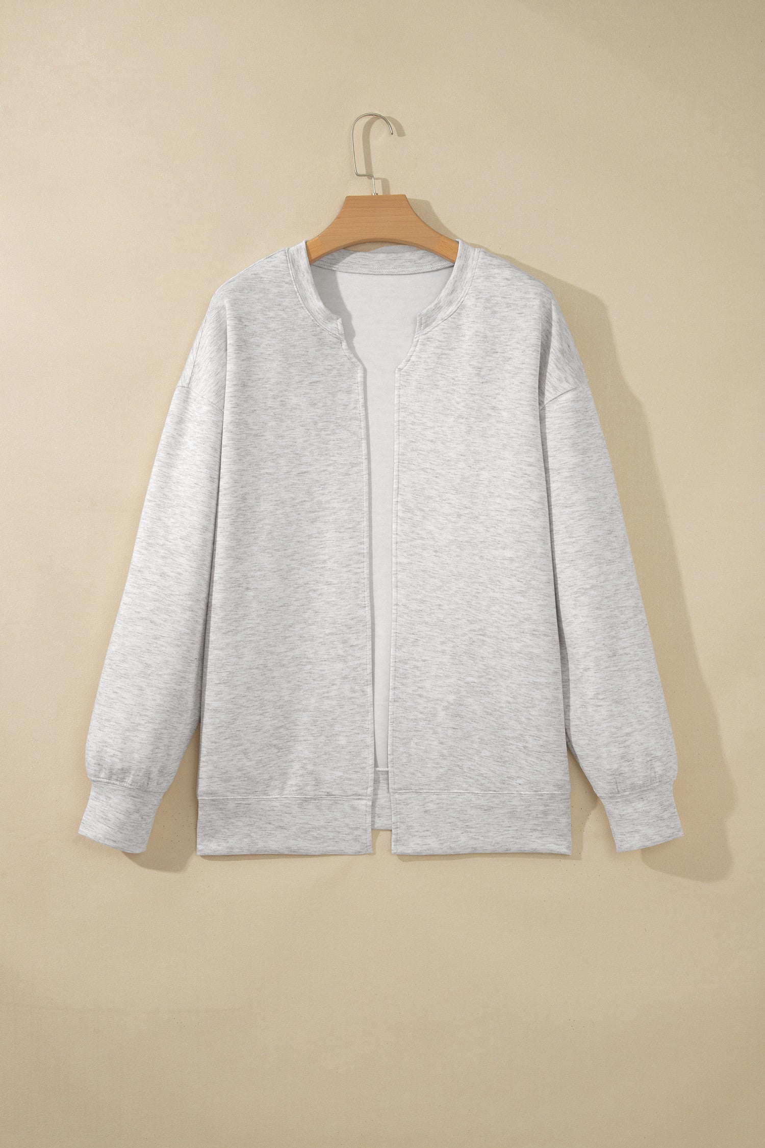 Light Grey Jacket Open Sweatshirt