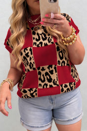 Leopard Checkered Plus Sweater