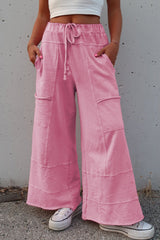 Pink Mineral Wash Cargo Pants