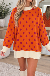 Polka Dot Ribbed Sweater
