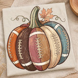 Tultex Multicolor Football Pumpkin Tee.