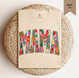 Multiprint Mama Christmas Tee.