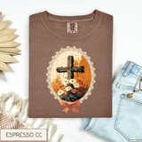 Vintage Floral Cross Tee.
