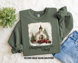 Christmas Begins With Christ Sweatshirt.