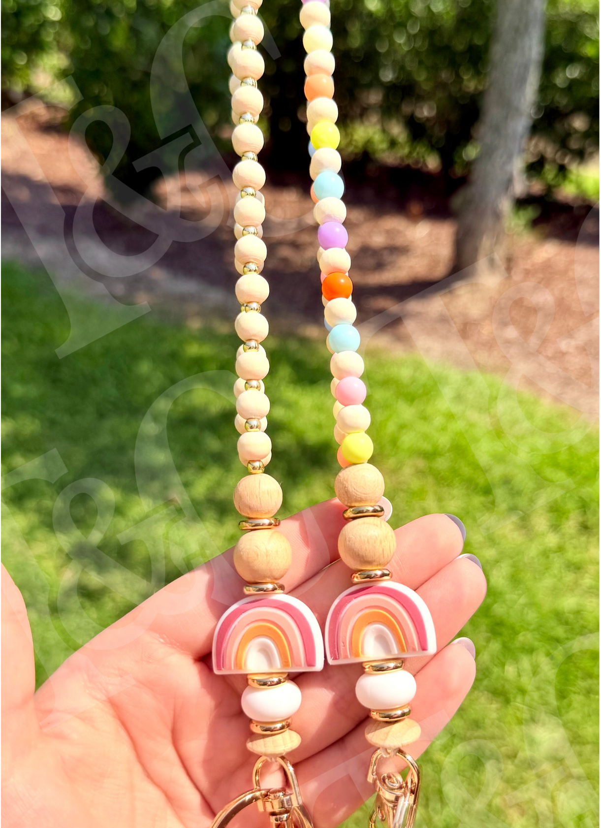Breakaway Wooded Bead Lanyards New RTS