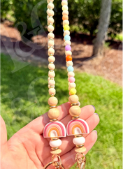 Breakaway Wooded Bead Lanyards New RTS