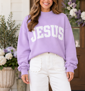 JESUS Letter Patch Sweatshirt