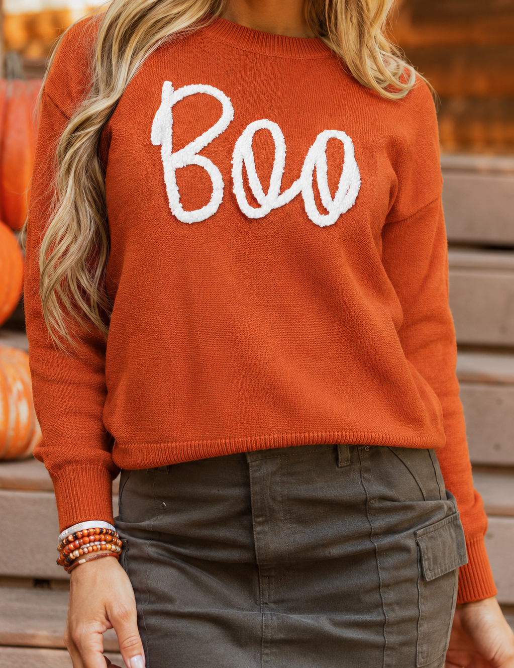 BOO Ribbed Sweater