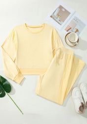 Yellow Lace Eyelet Set
