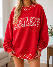 Polka Dot Slogan Sweatshirt