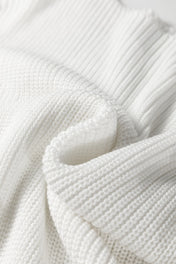 White Drop Shoulder Sweater