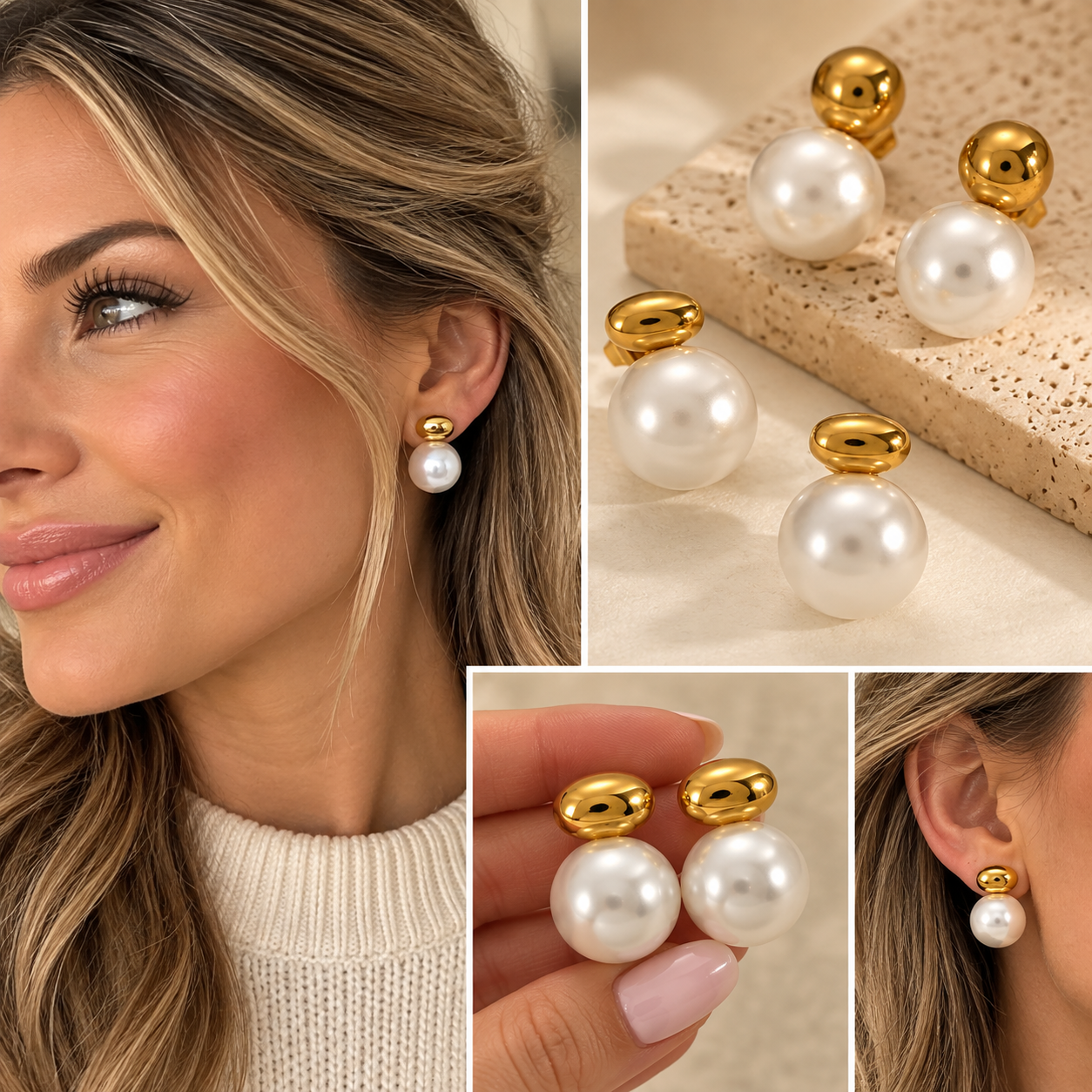 Pearl Ball Stud Earrings RTS