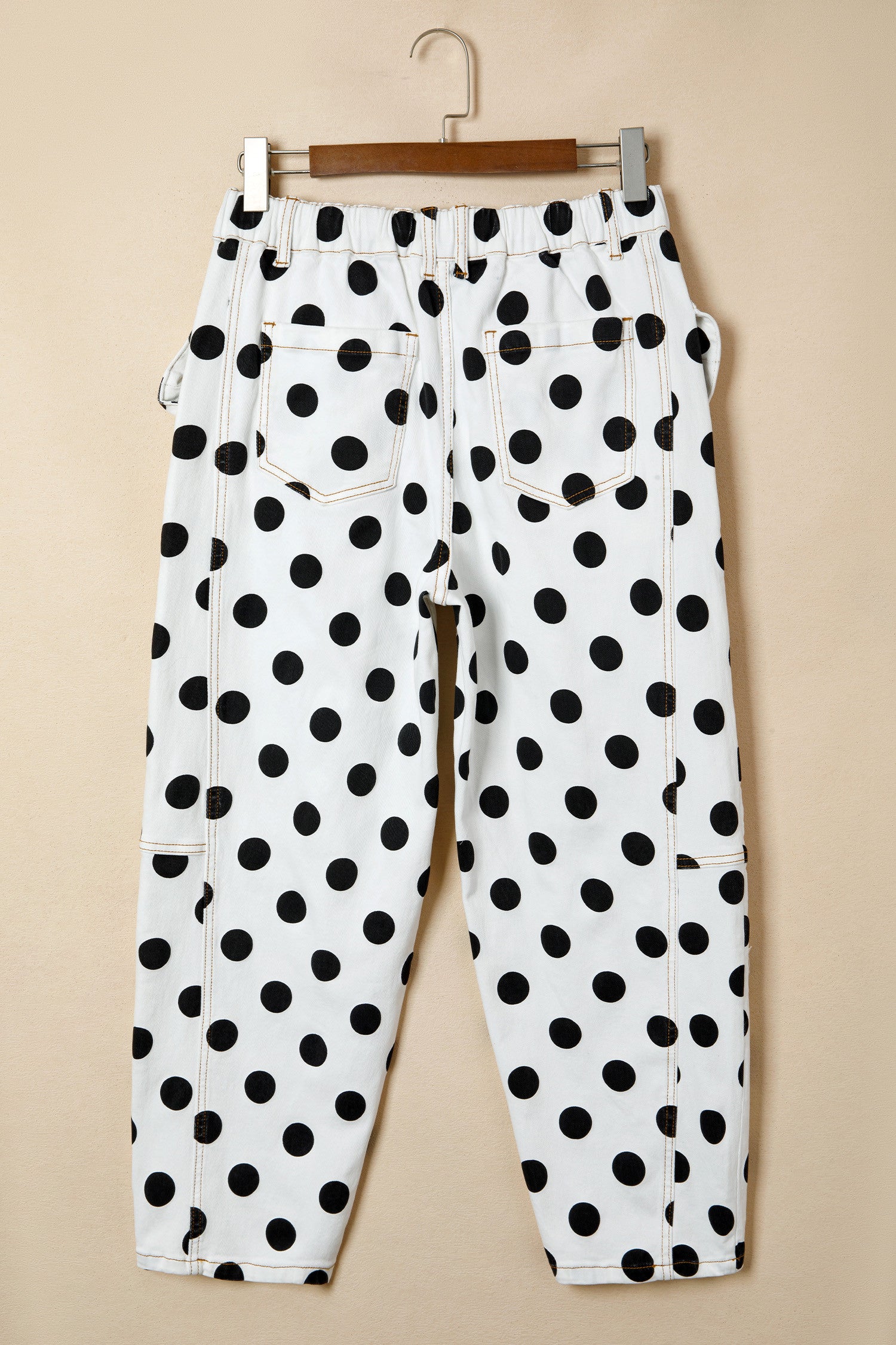 Polka Dot Bow Detail Pants