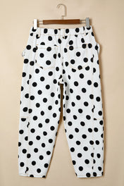 Polka Dot Bow Detail Pants