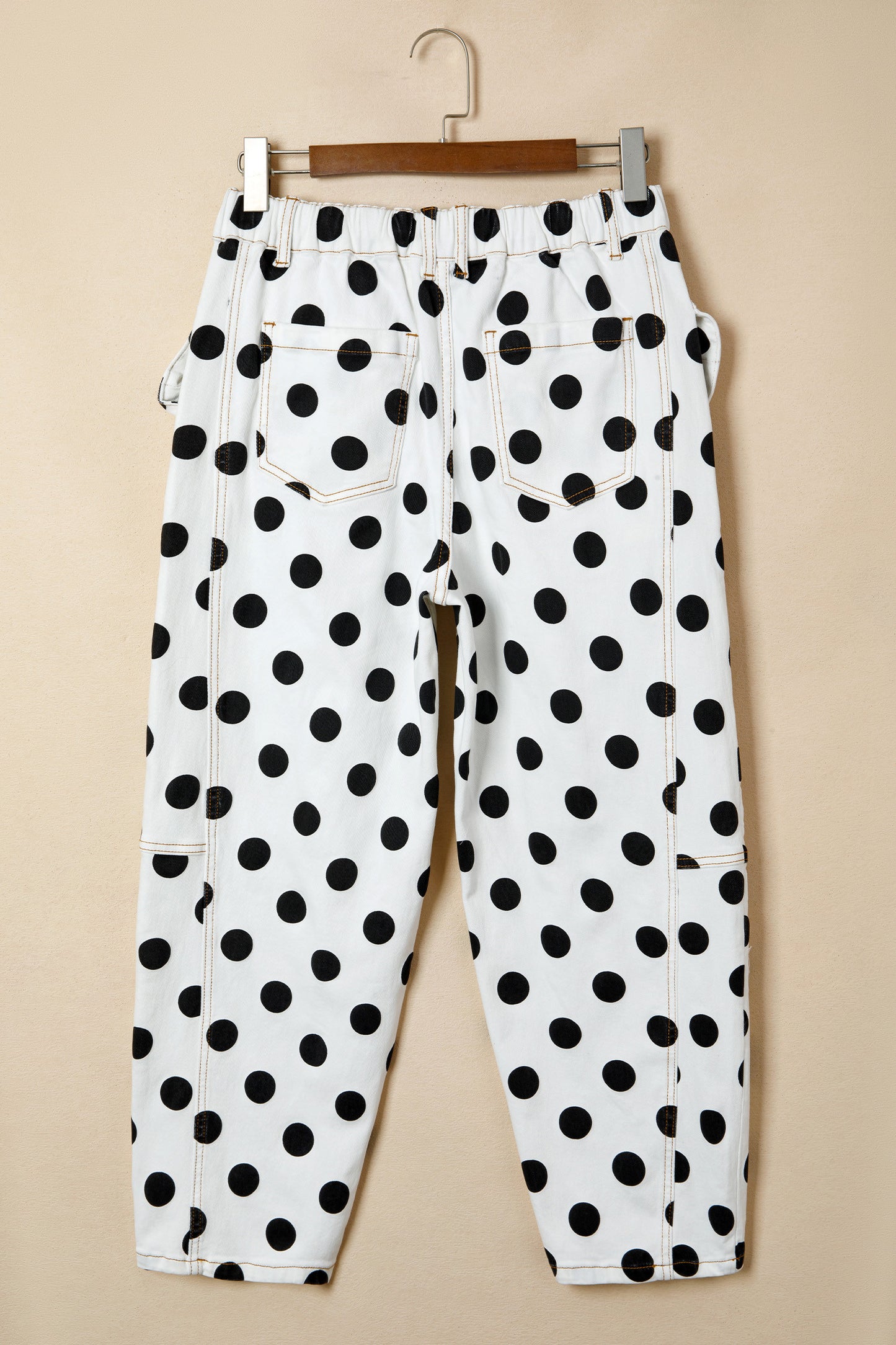 Polka Dot Bow Detail Pants