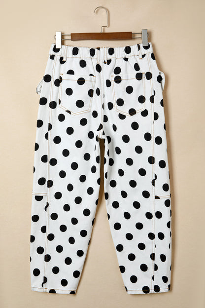 Polka Dot Bow Detail Pants