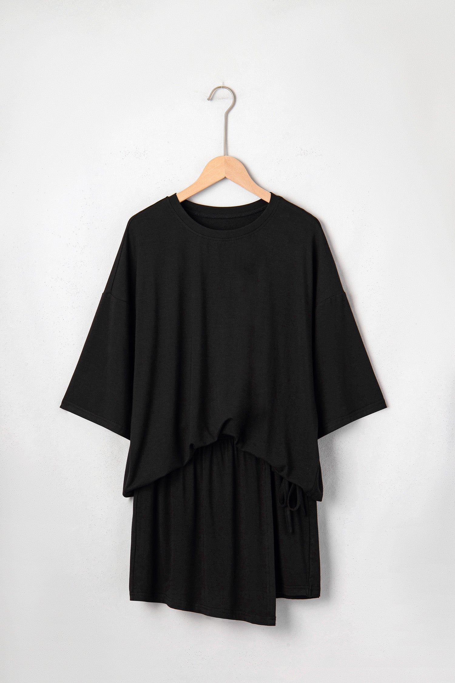 Black Wrap Skortie Set