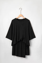 Black Wrap Skortie Set