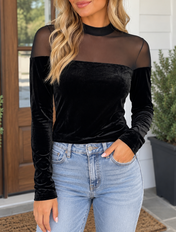 Velvet Sheer Top