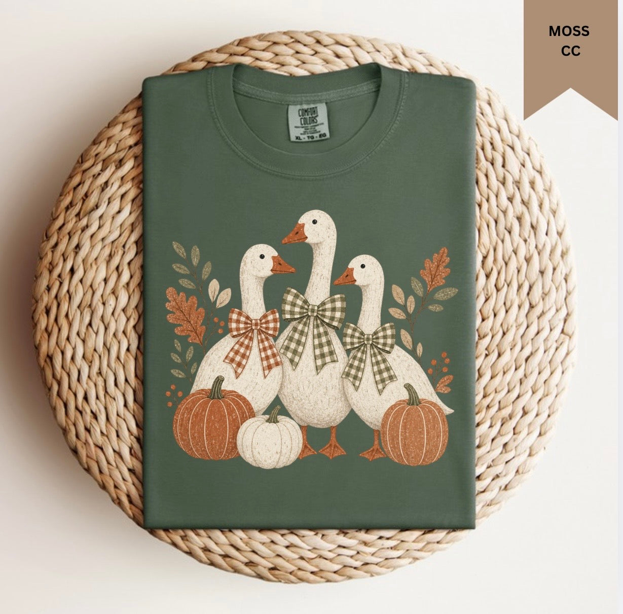Fall Pumpkin Geese Tee.