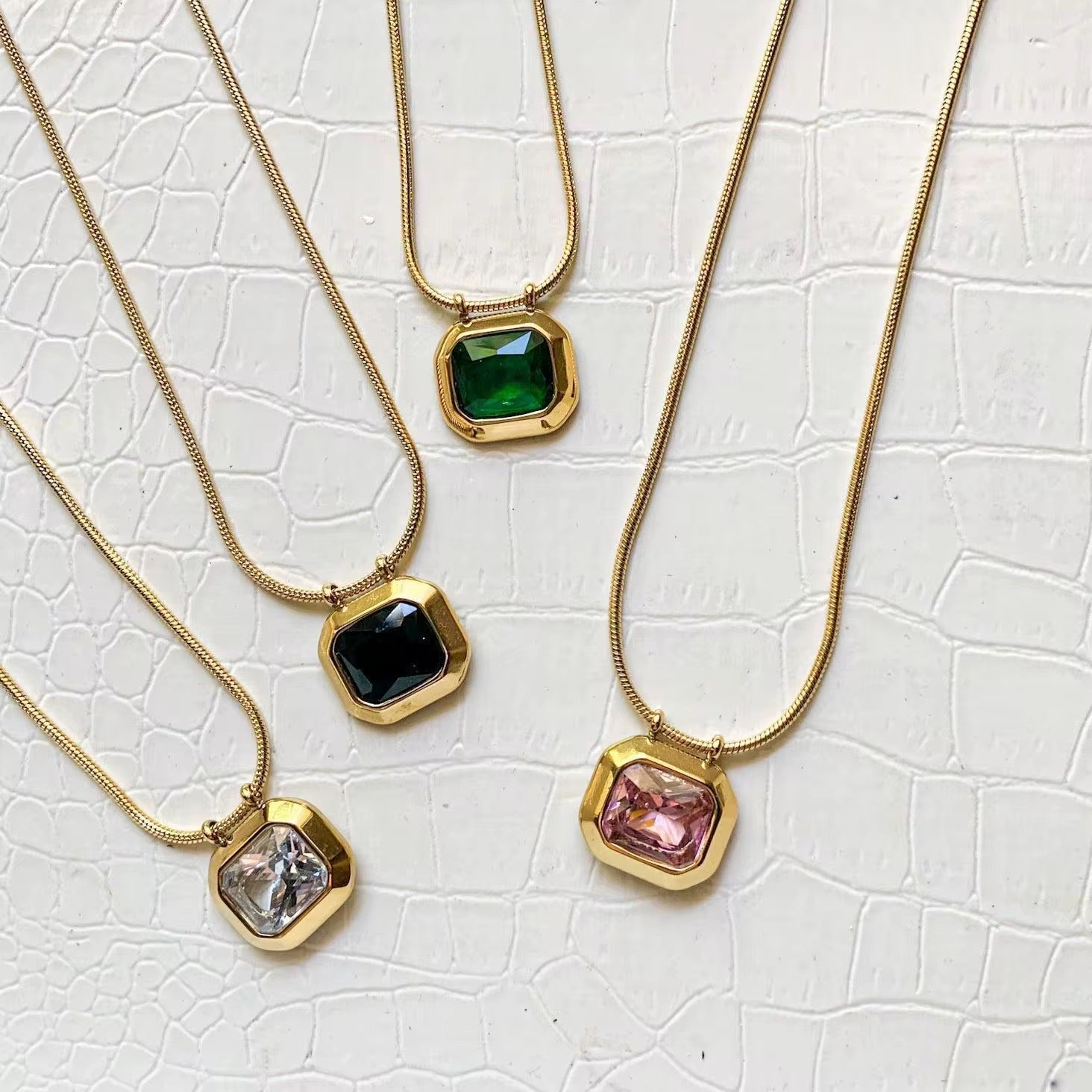 “LOVE” Gemstone Pendant Necklace