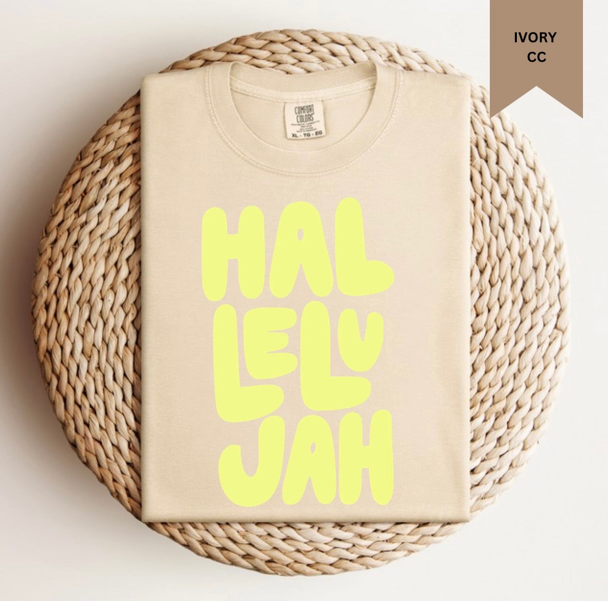 Hallelujah Bubble Letters Tee.