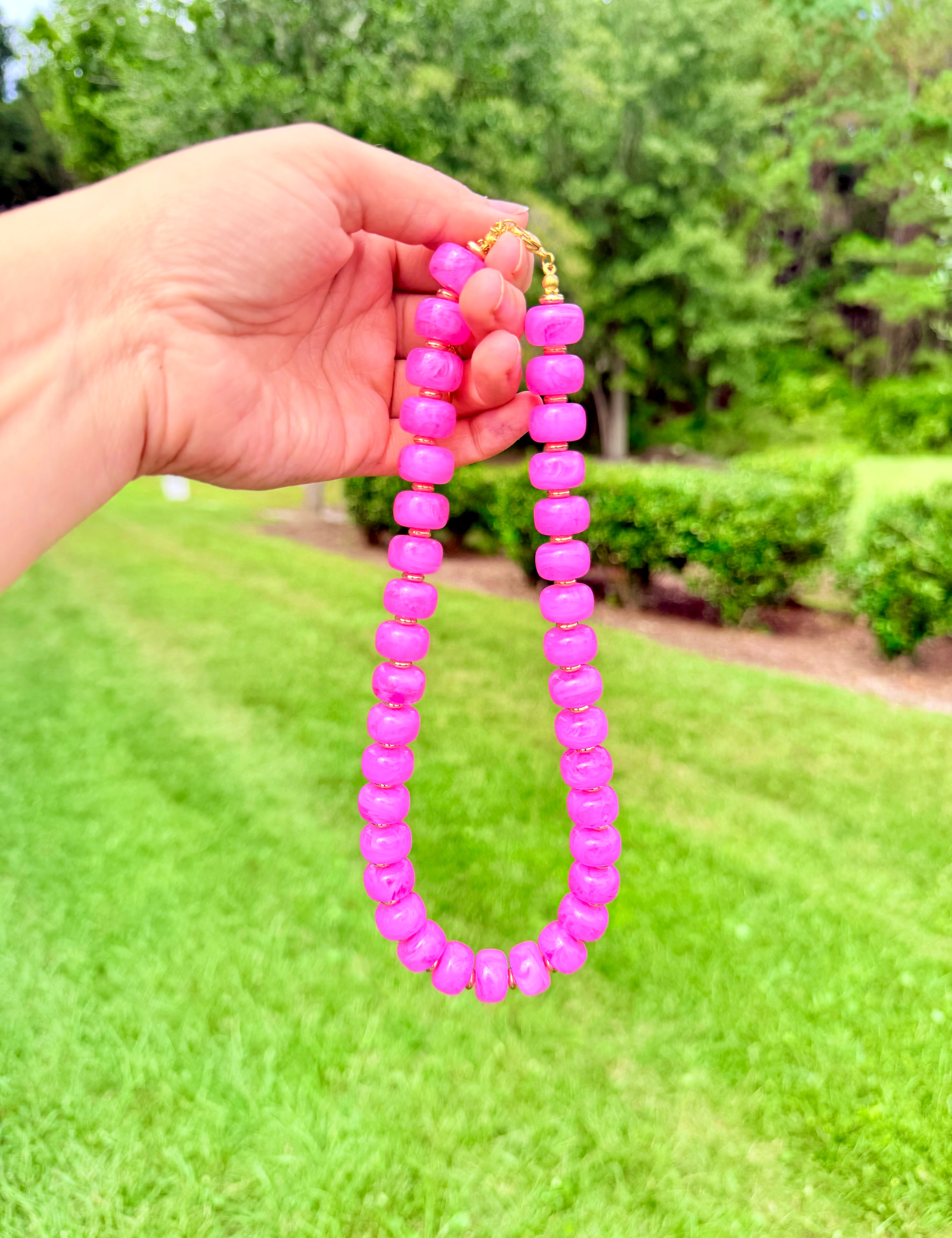 Natural Stone Fall Beaded Necklaces RTS