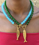 Sardine Charm Beaded Necklace New RTS